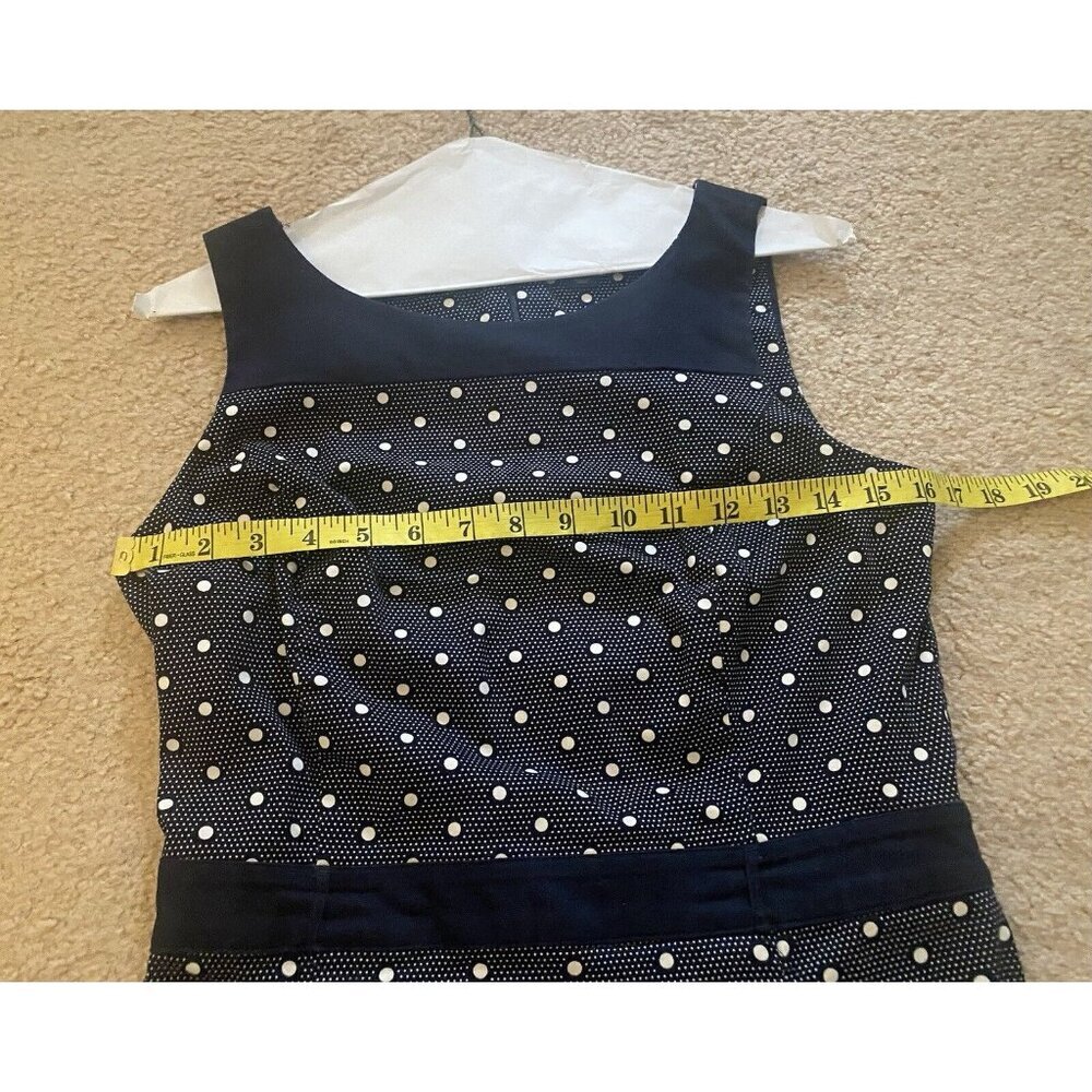 3/$15 SALE - Tommy Hilfiger Blue/White Polka Dot Sheath Dress Women’s Size 6 - Picture 5 of 10